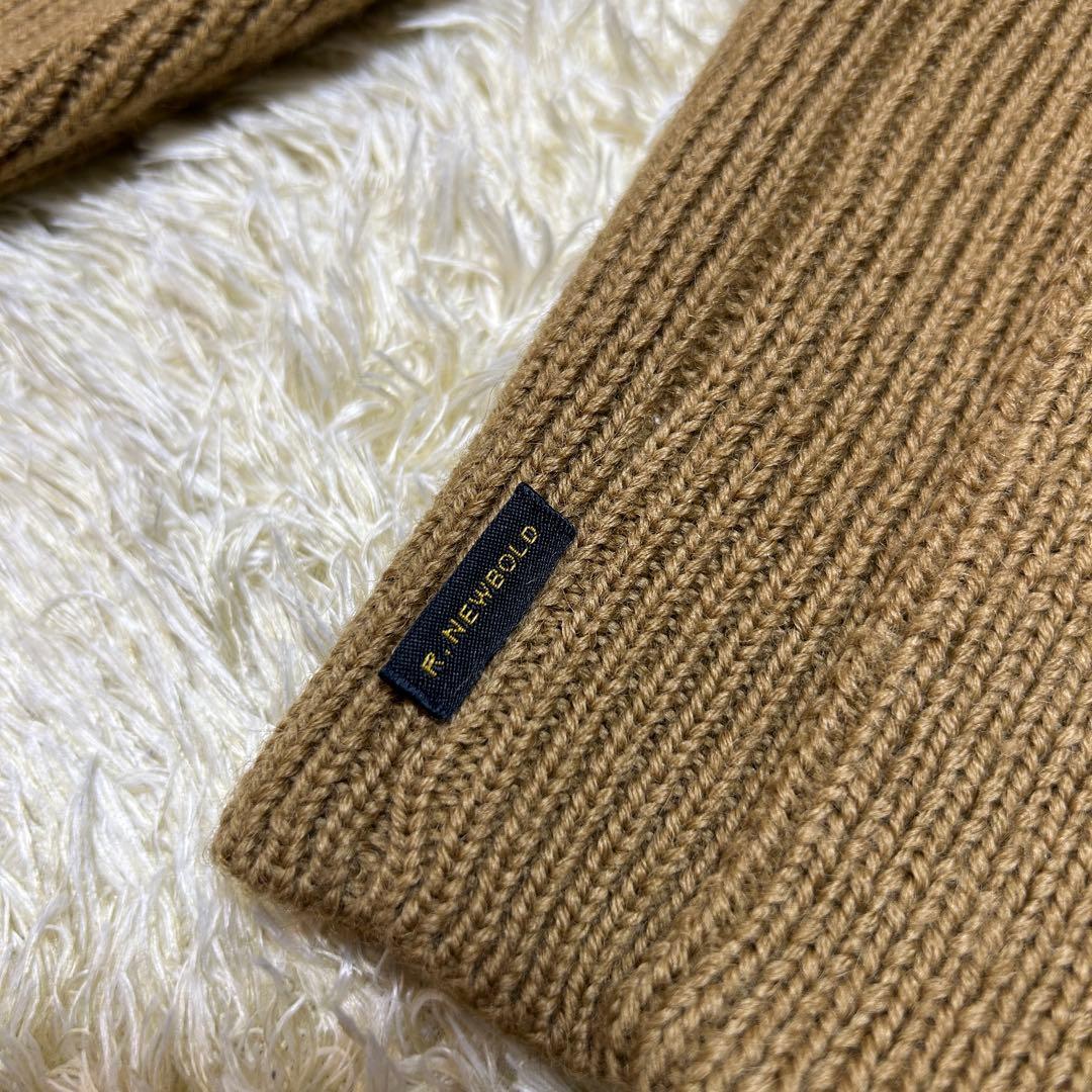 【極美品L ウール100%】ポールスミス　ニットジャケット　ローゲージ　キャメル