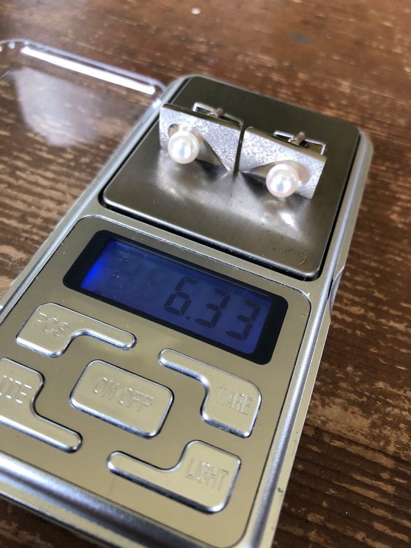 K14WG パール カフス カフリンクス 真珠 スーツ メンズ