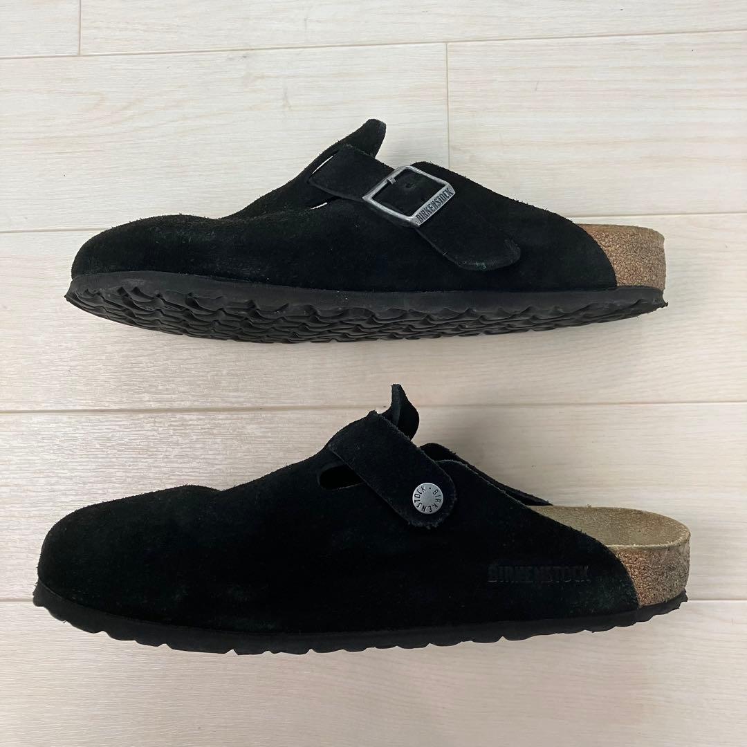 BIRKENSTOCK ボストン クロッグシューズ スエードレザー 黒 42