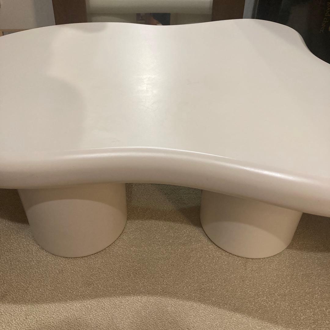 ふわふわ雲型 ウェーブローテーブル 100cm座敷机【中古品】