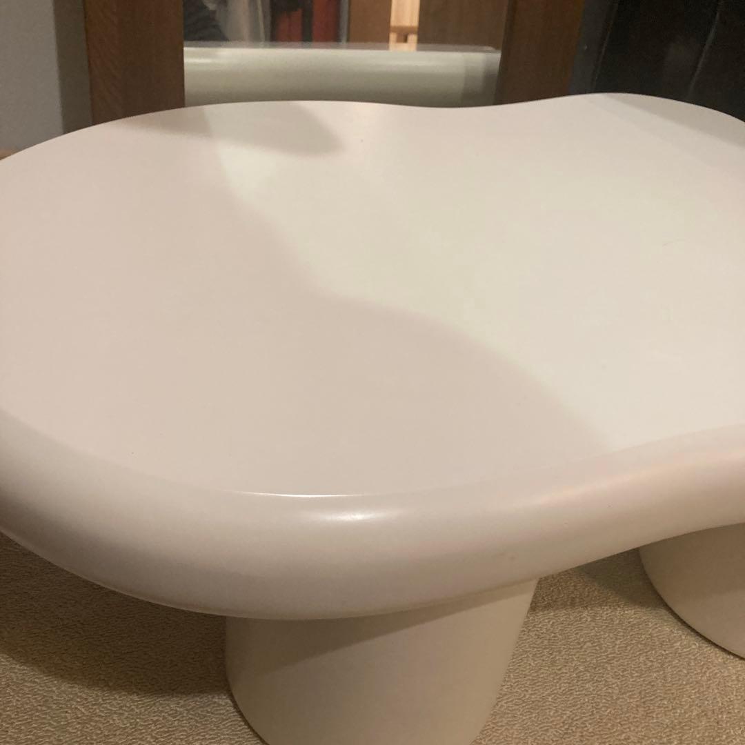 ふわふわ雲型 ウェーブローテーブル 100cm座敷机【中古品】