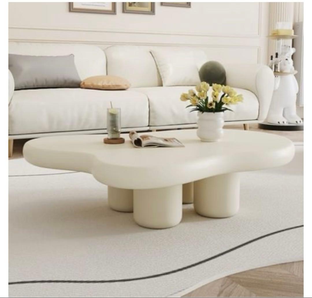 ふわふわ雲型 ウェーブローテーブル 100cm座敷机【中古品】