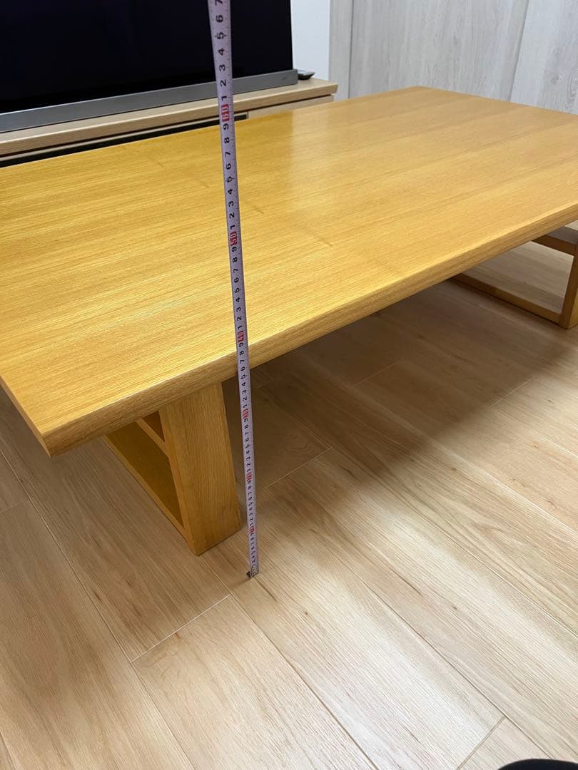 ニトリ　ナチュラルウッド リビングローテーブル