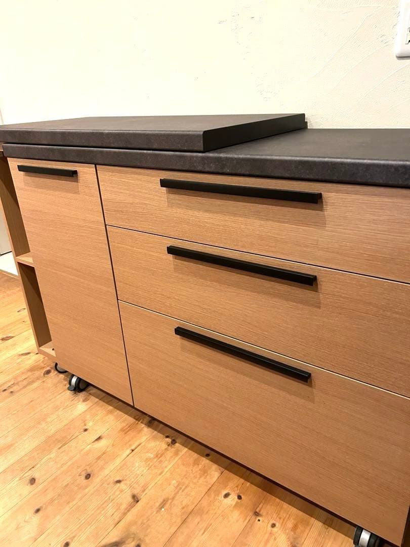 ハト嫁。　美品☆パモウナのエクステンションテーブル付きキッチンカウンター