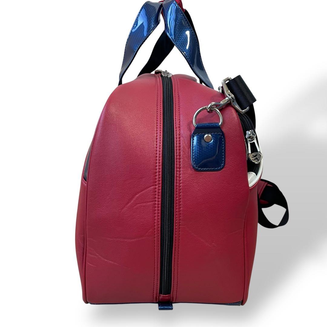 Admiral ゴルフボストンバッグ 赤×紺 シューズ収納付