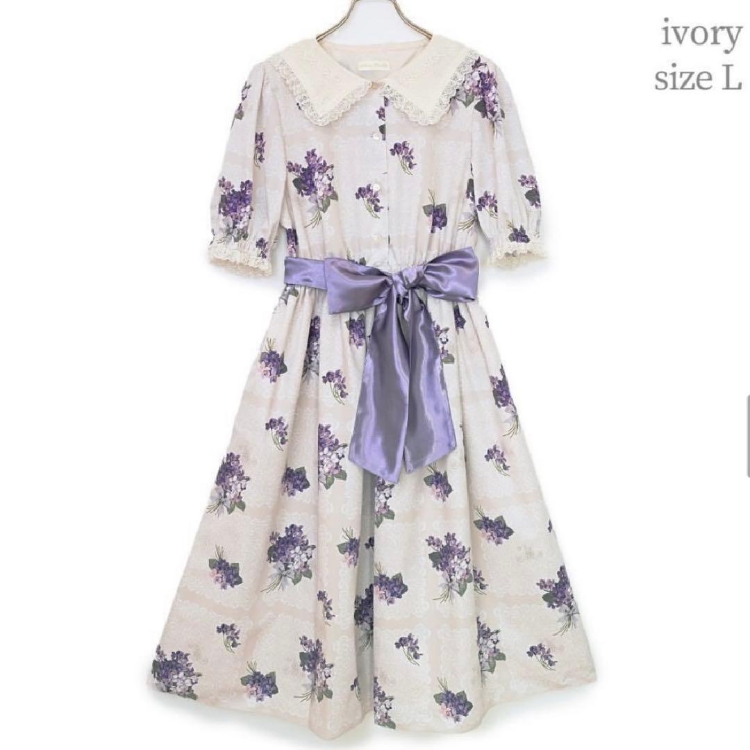 Melody BasKet Violet laceスクエアカラーワンピース