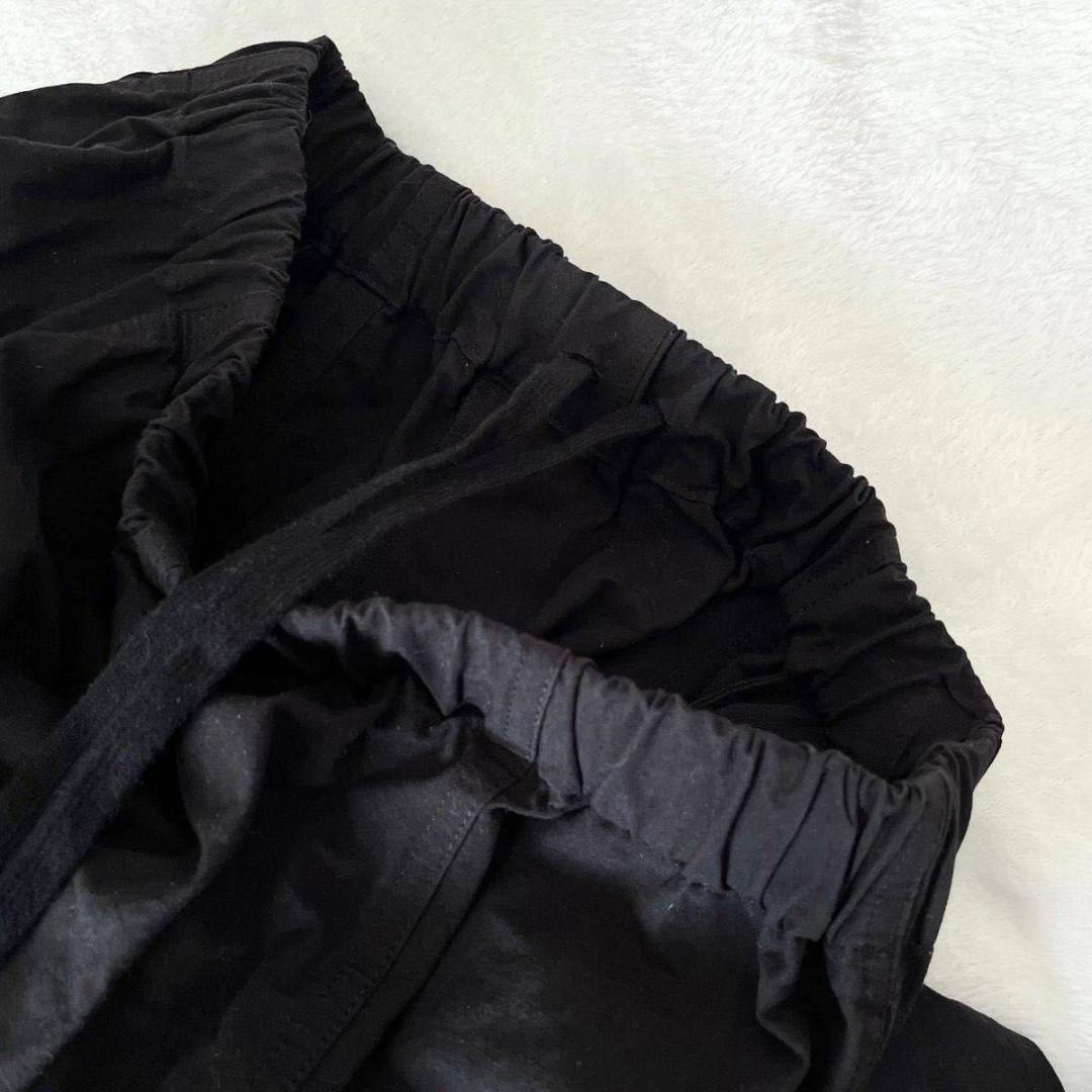 Curensology カレンソロジー　コットンリネンドロストパンツ　ブラック