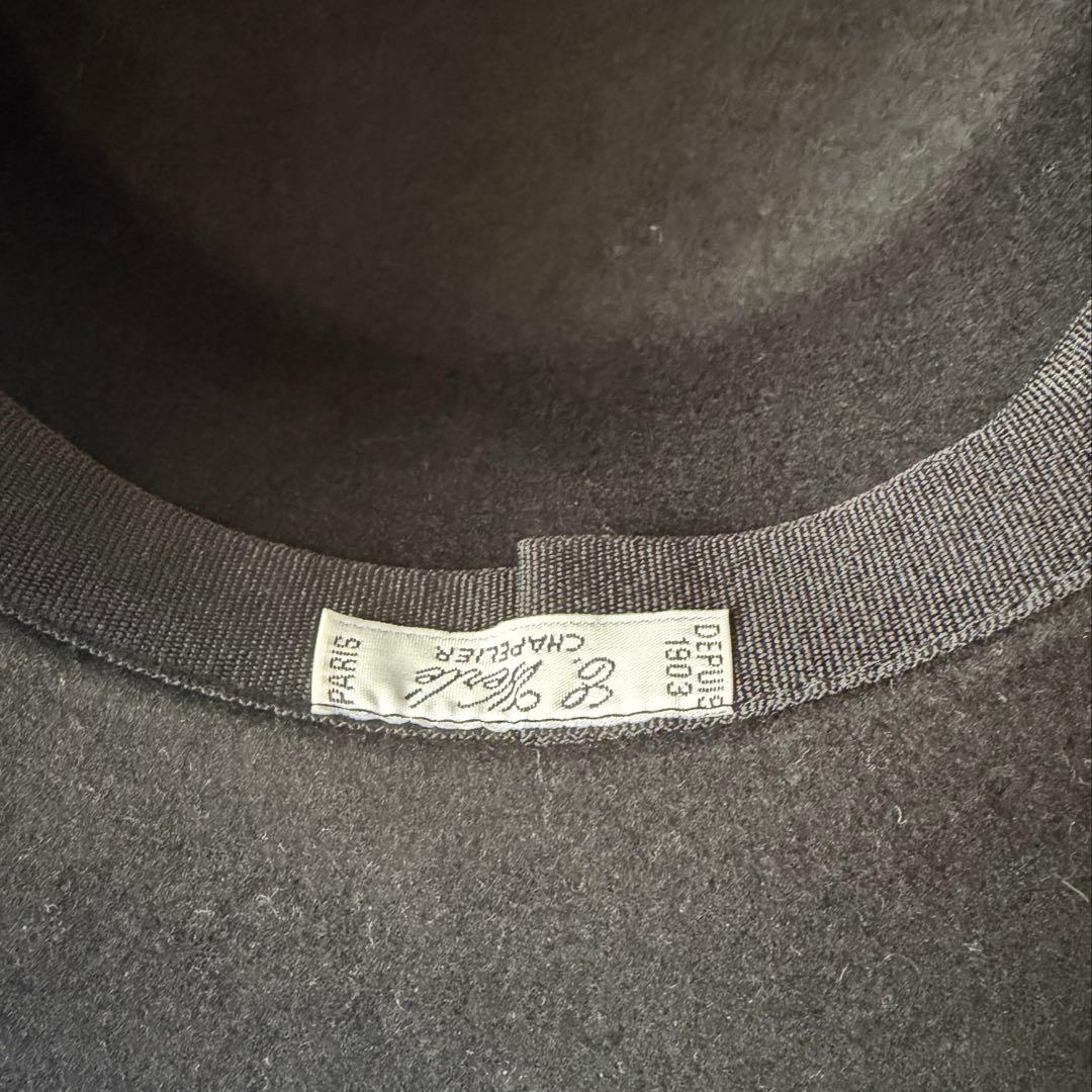 美品 パリ ギャラリーラファイエット購入 C.O.シャプリエ フェルト 帽子