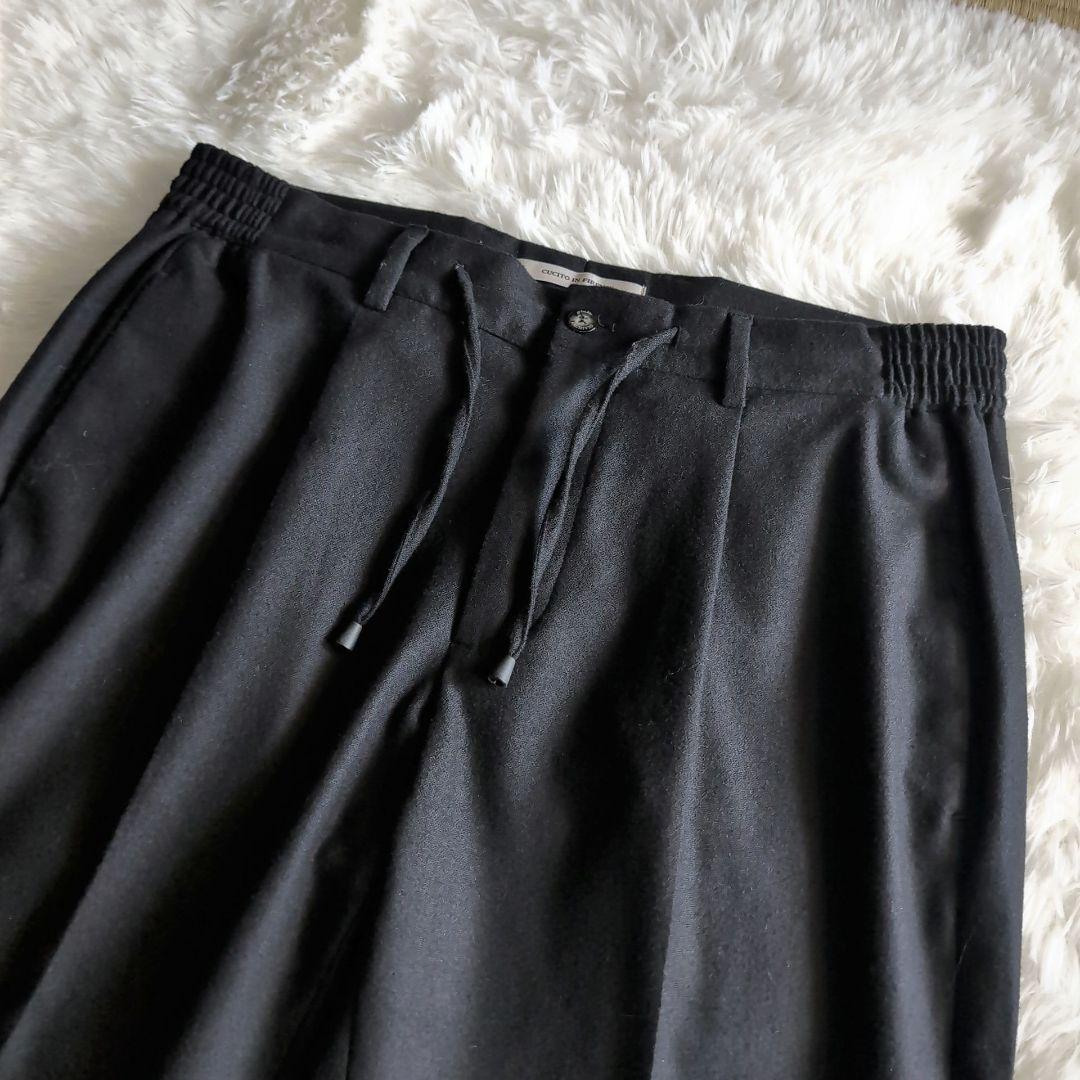 美品 ジャブスアルキヴィオ マサッチョ ウォッシャブル ウール パンツ ブラック