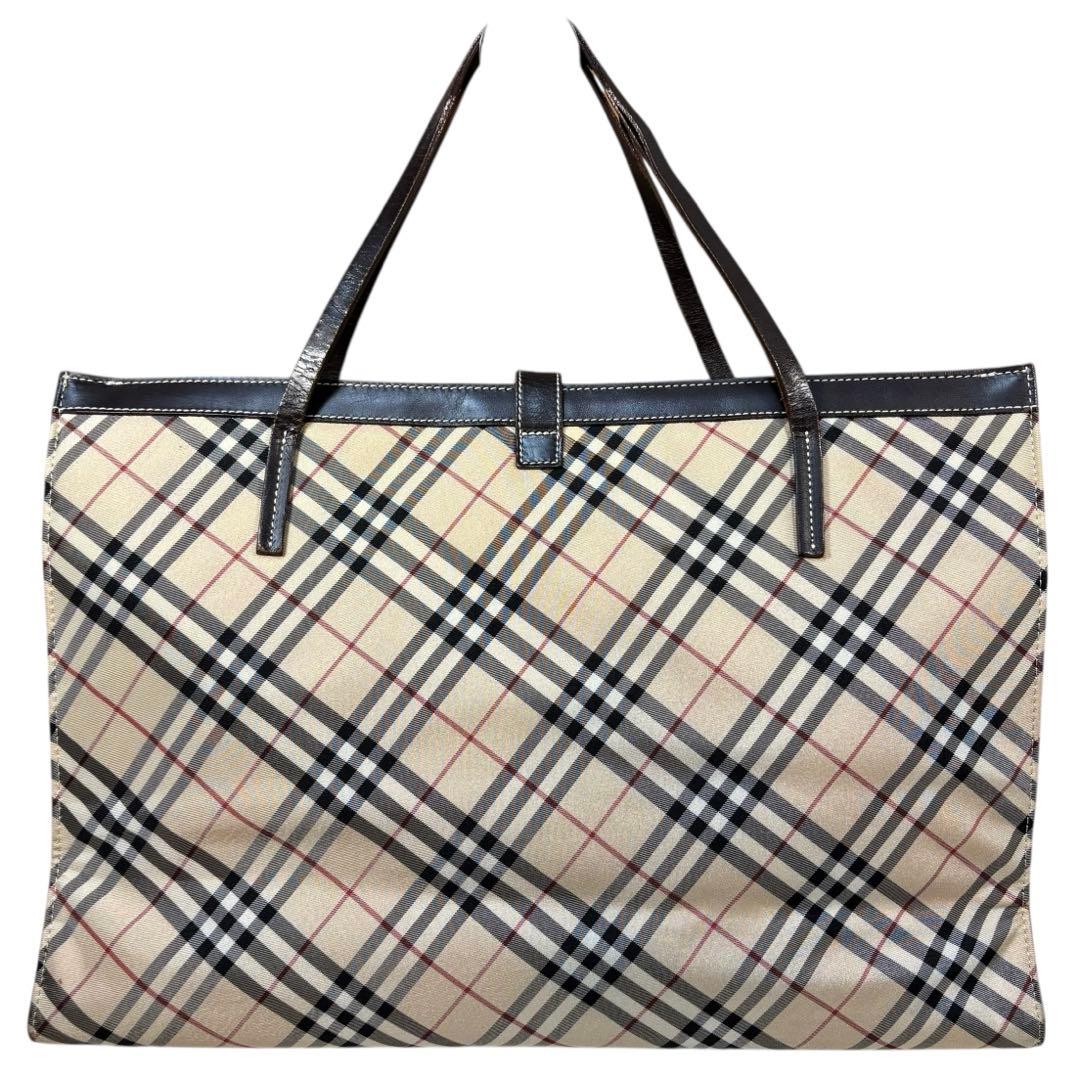 極美品　BURBERRY BLUE LABEL ノバチェック　トートバッグ B4