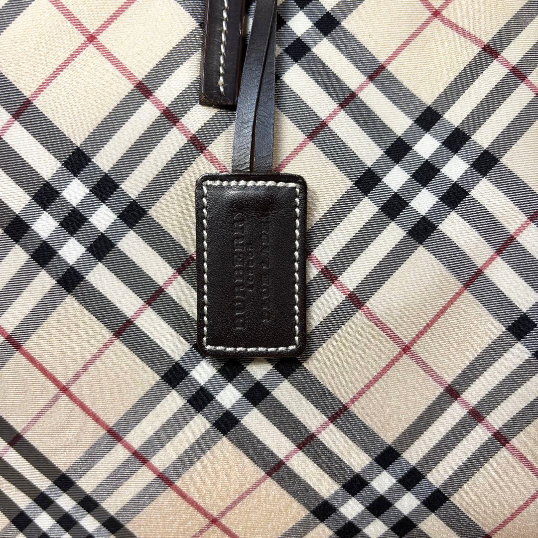 極美品　BURBERRY BLUE LABEL ノバチェック　トートバッグ B4
