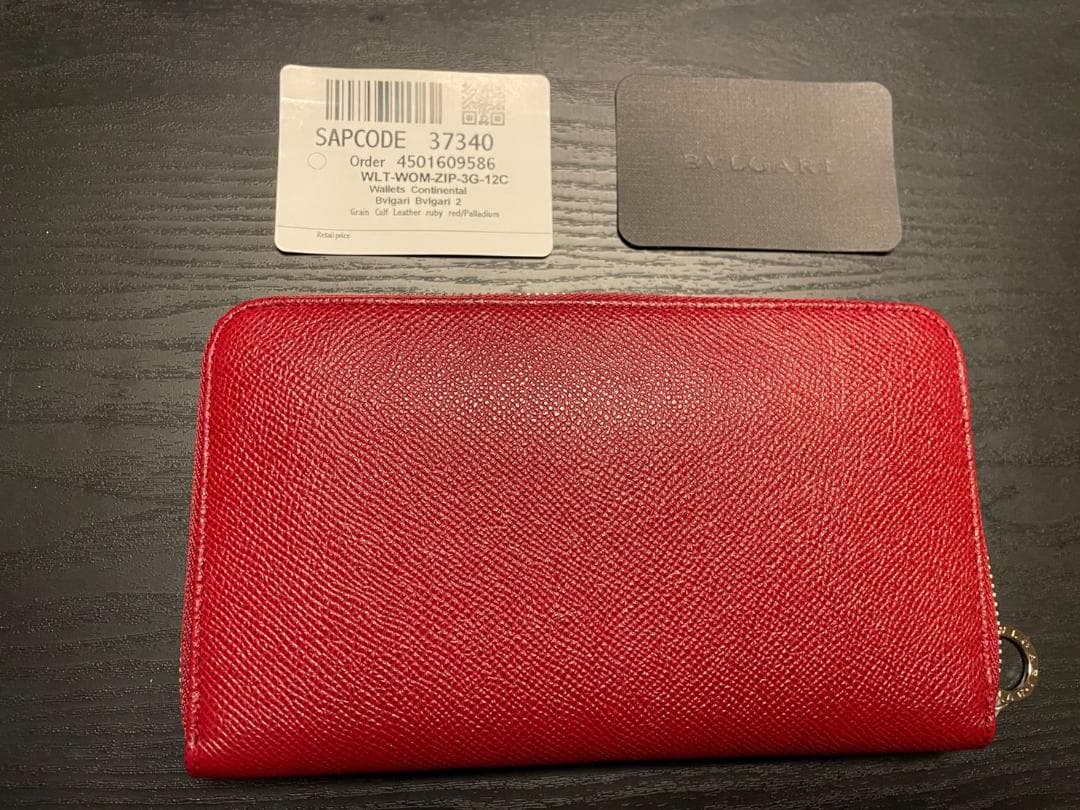 BULGARI レッド 長財布