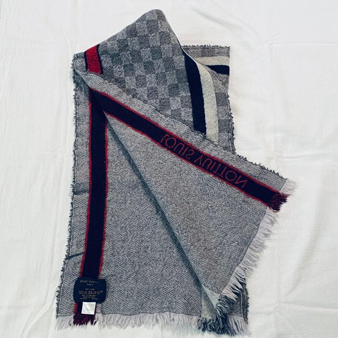 美品 ルイヴィトン マフラー ストール エシャルプ・メッセンジャー ダミエ
