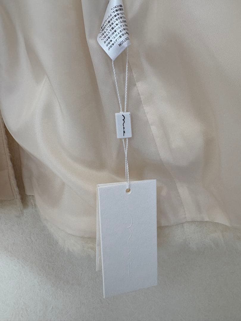 新品 nae. Wool Alpaca Shaggy Coat_Ivory