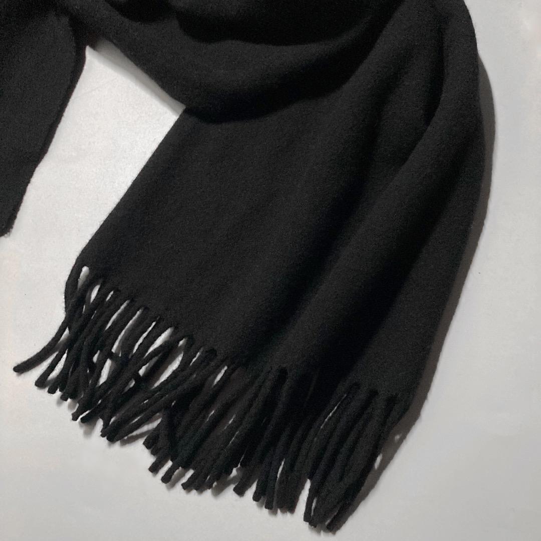 Acne Studios ウールマフラー ストール ブラック イタリア製 アクネ