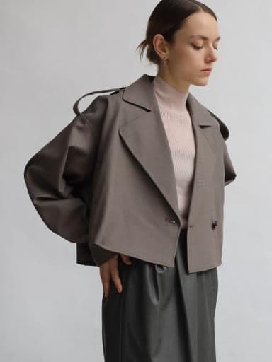 新品 YAMADAYA Aga 先染めツイルストレッチショートアウター