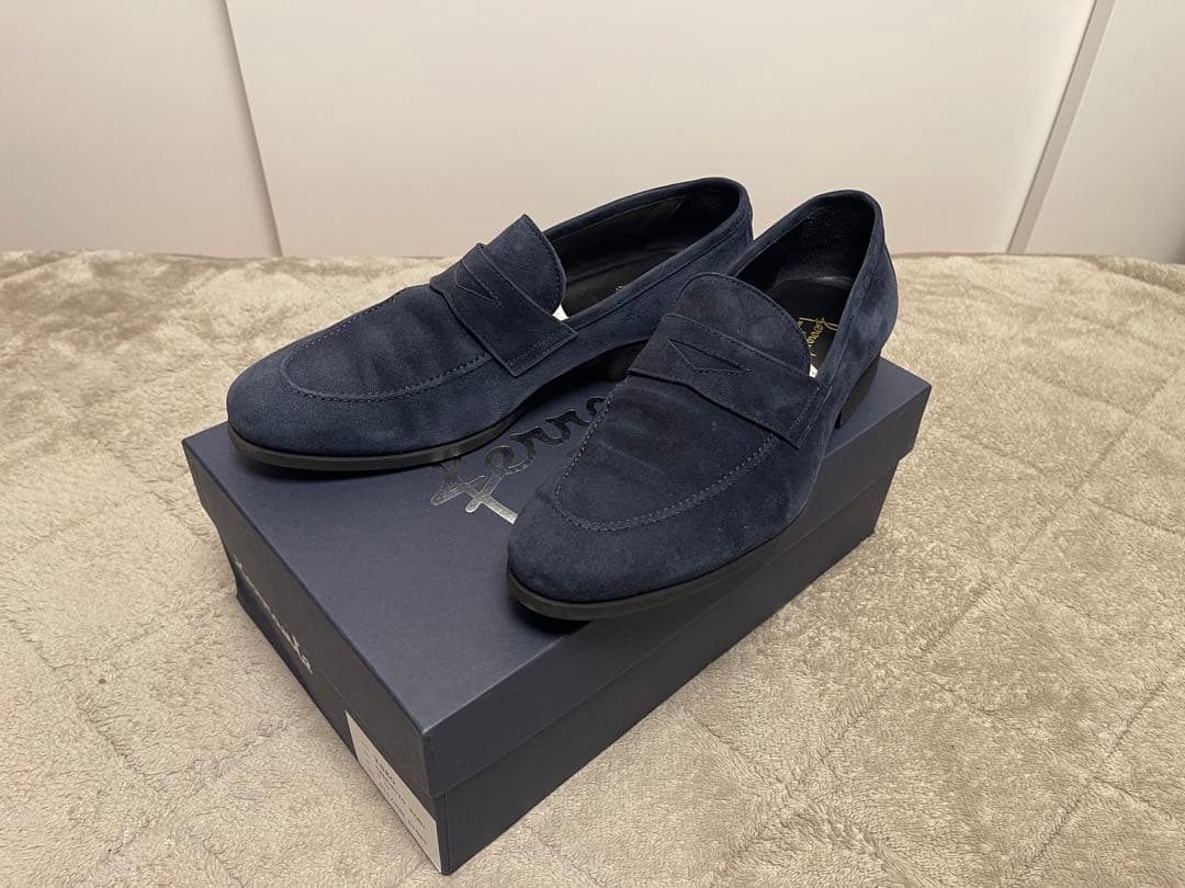 FERRANTE スェードローファー　サイズ7 1/2