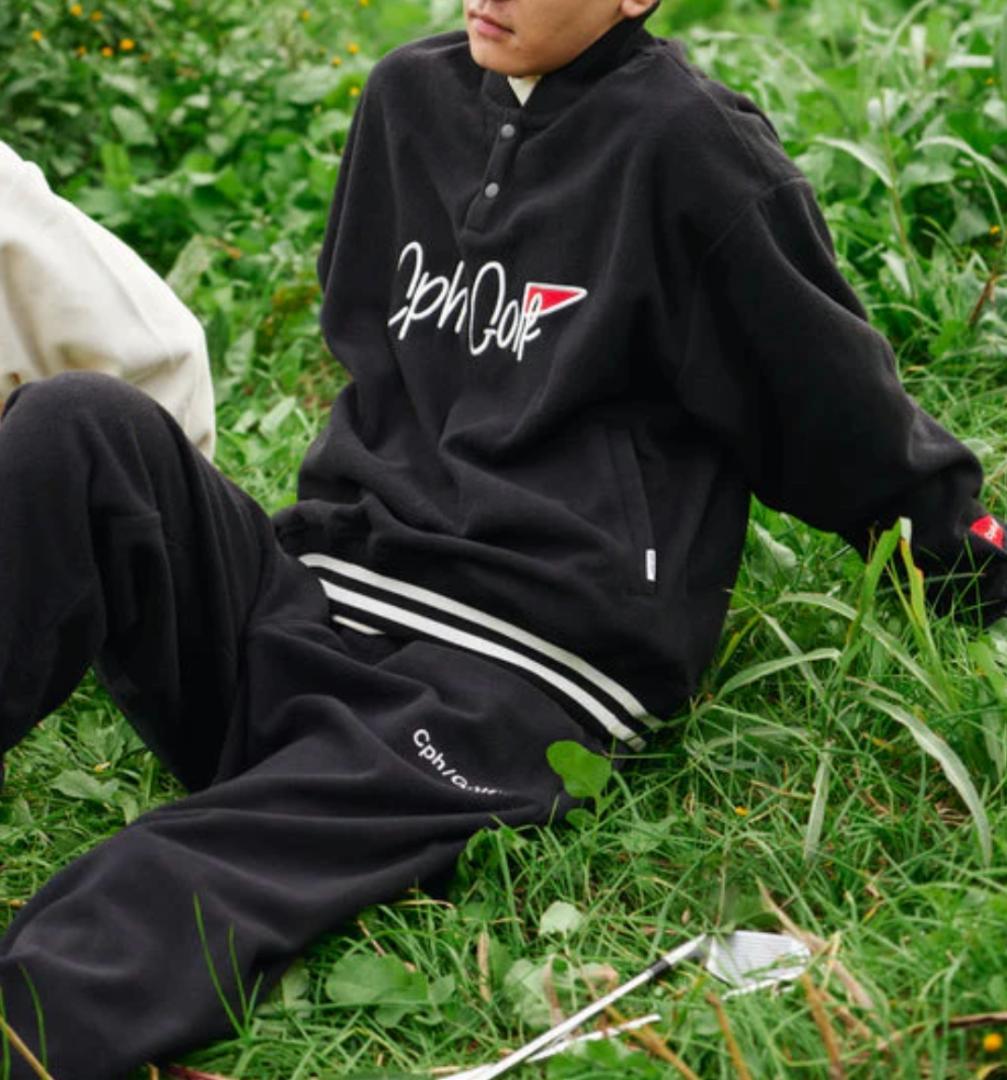 新品未使用 Cph/Golf ブラック マイクロフリース プルオーバー L