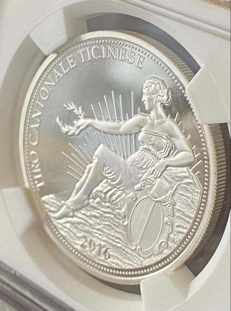 セール!☆人気最高鑑定☆2016 スイス射撃祭 ティチーノ 50フラン プルーフ