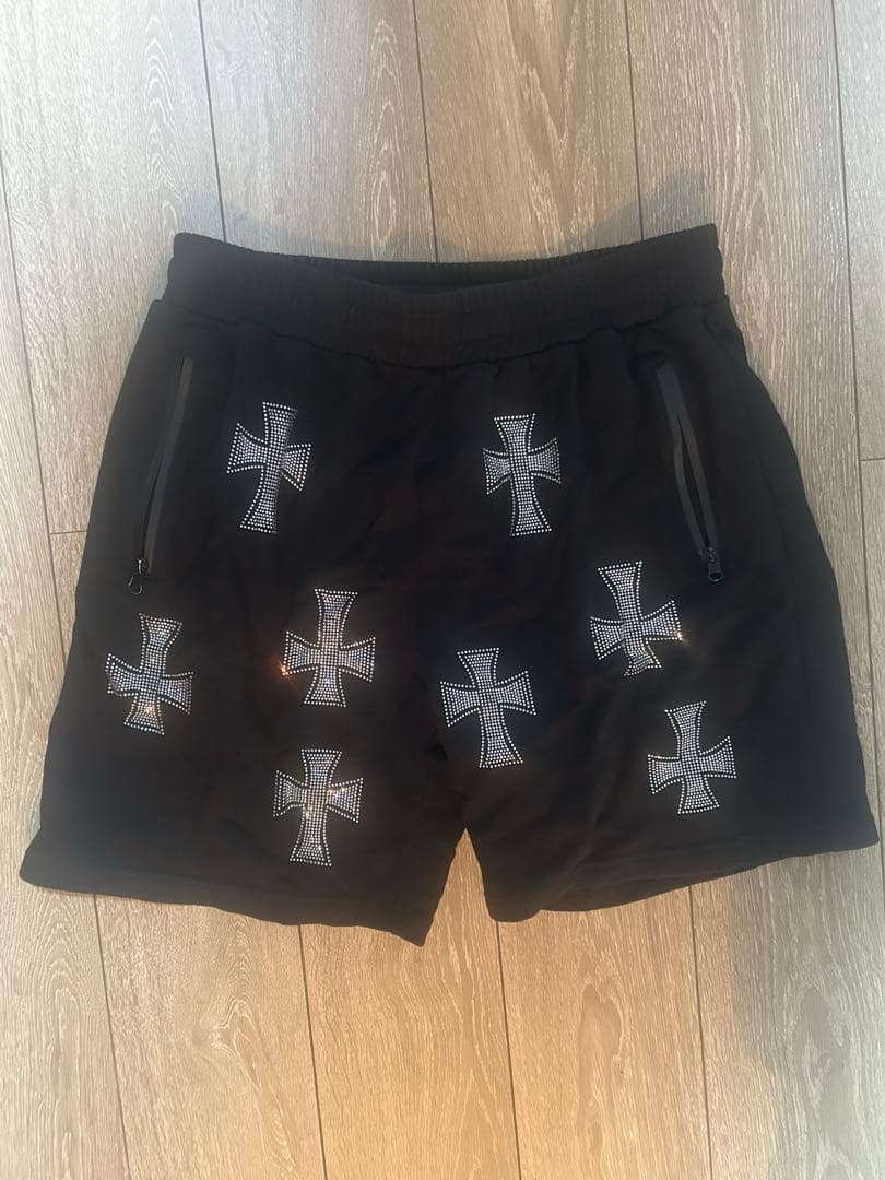 パンツ UNKNOWN LONDON RHINESTONE SHORTS