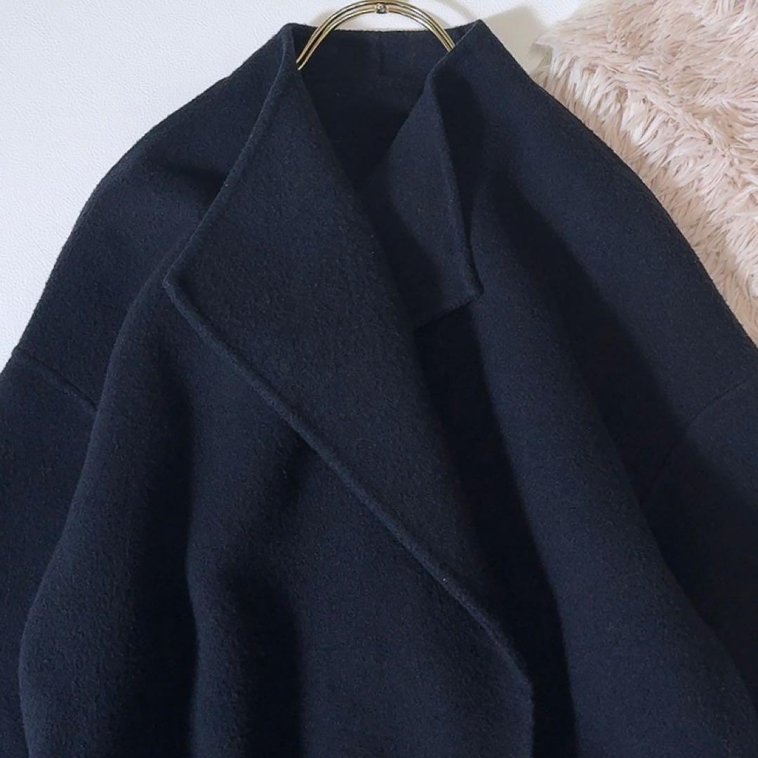 美品ꕥアルアバイル 23AW KIWIラムリバーロングコート リバー仕立て