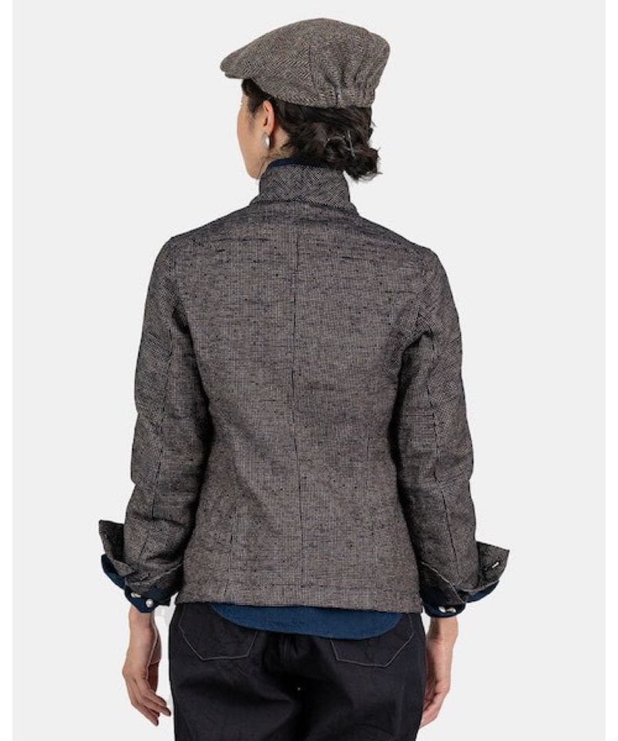 美品 45r コットンツイードのジャケット インディゴ