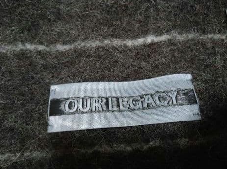 ☆2025新品☆OUR LEGACY エステートスカーフ ブラウンピンストライプ