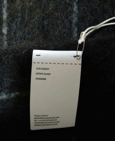 ☆2025新品☆OUR LEGACY エステートスカーフ ブラウンピンストライプ