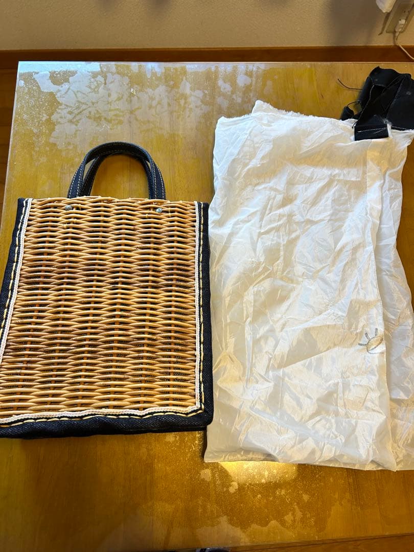 エバゴス　ebagos トートバッグ　ネイビー　キャンバス切替　 ※8日まで値下