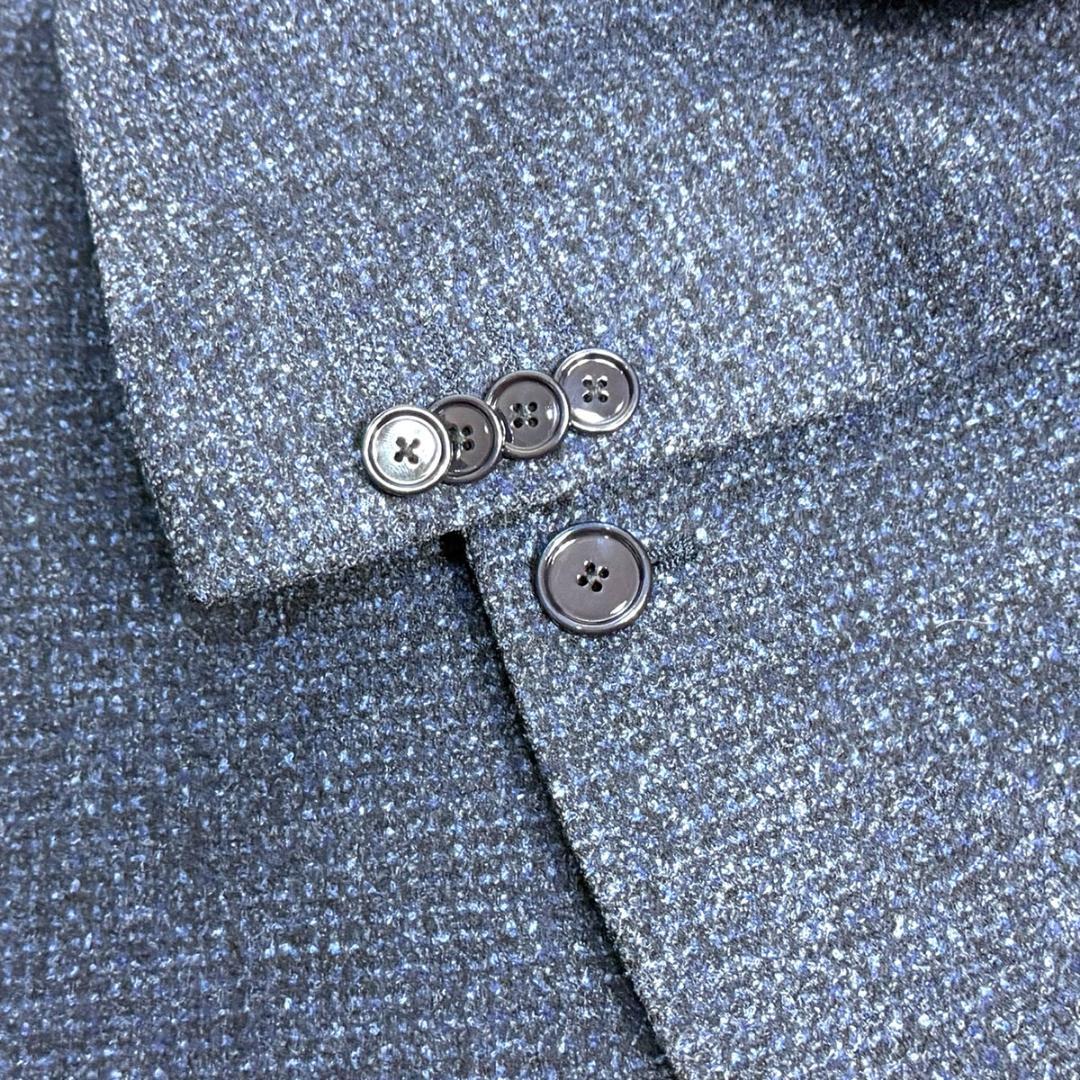 J6383 超美品 タリアトーレ シルクリネンツイードジャケット ネイビー 50