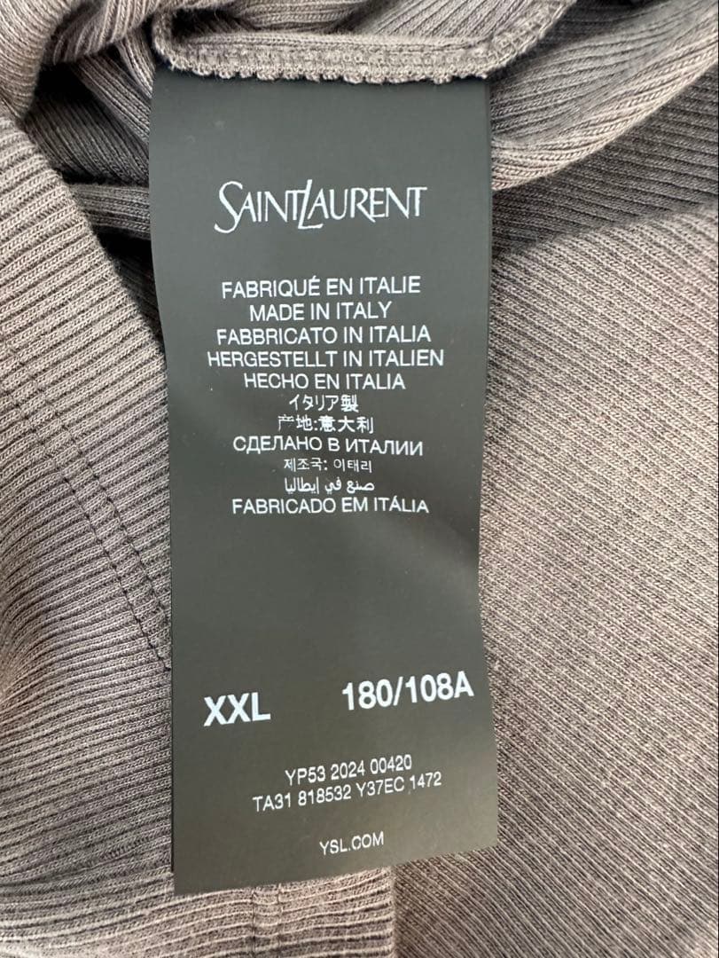 SAINT LAURENT 25SSカサンドラYSLリブタンクトップ