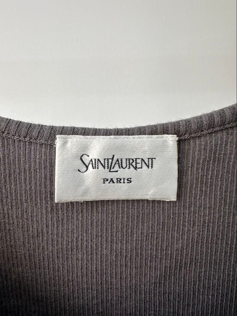 SAINT LAURENT 25SSカサンドラYSLリブタンクトップ