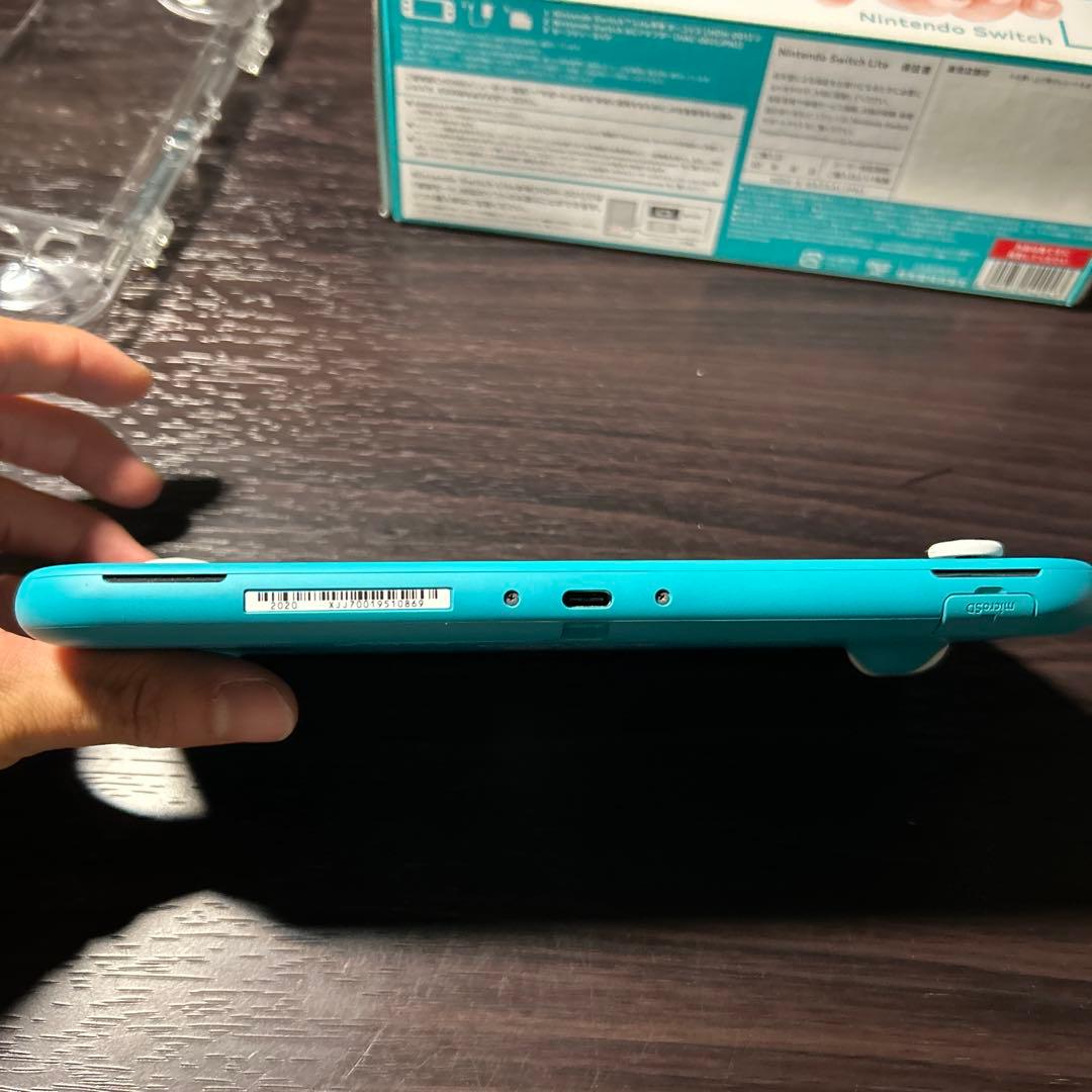 Nintendo Switch Lite ターコイズ 本体 クリアケース付き