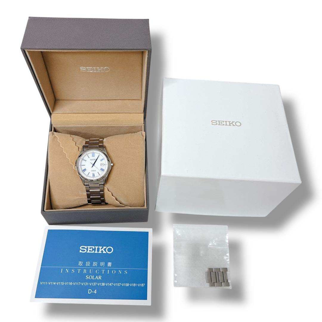 専用✨未使用級 SEIKO DOLCE チタン ソーラー メンズ腕時計 箱付