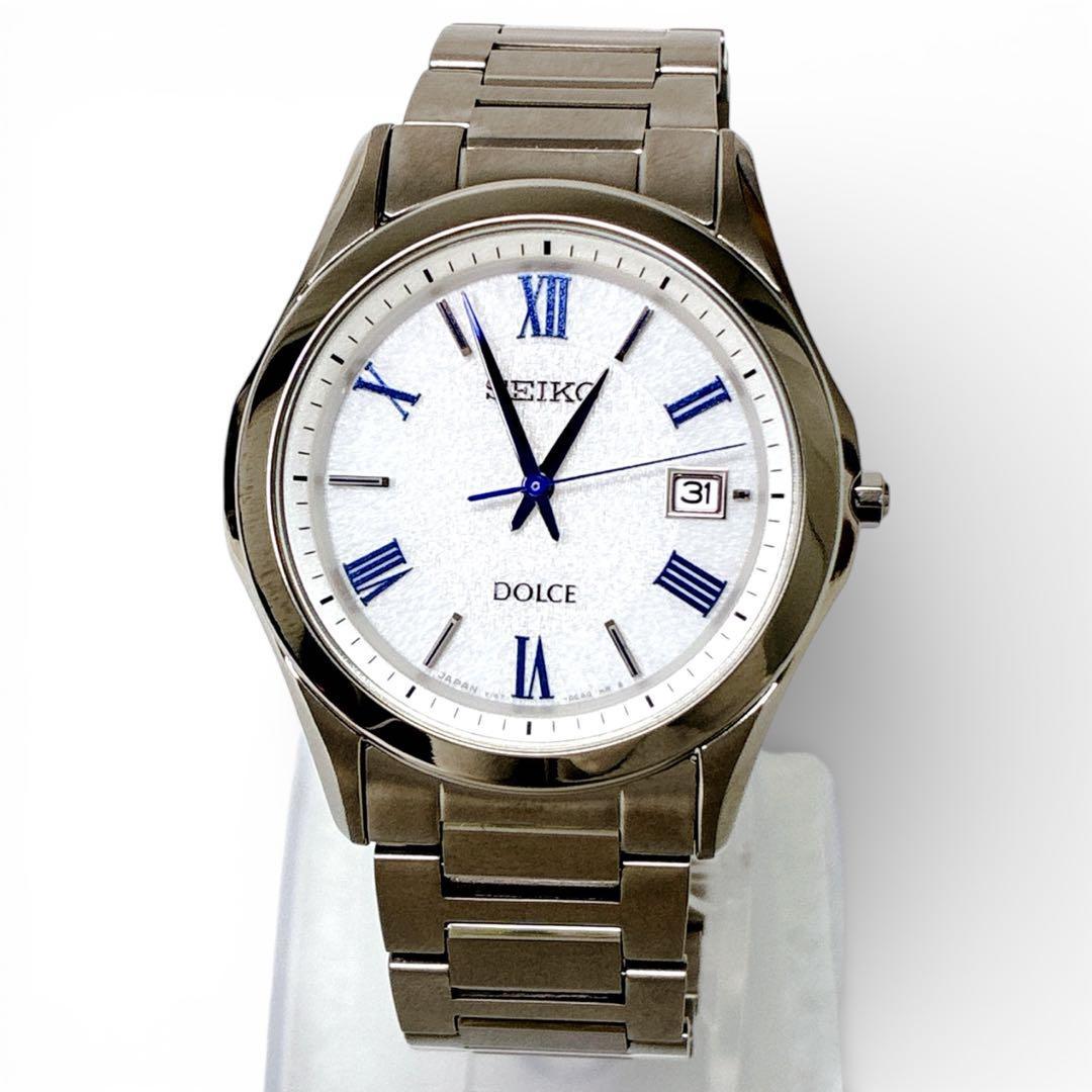専用✨未使用級 SEIKO DOLCE チタン ソーラー メンズ腕時計 箱付