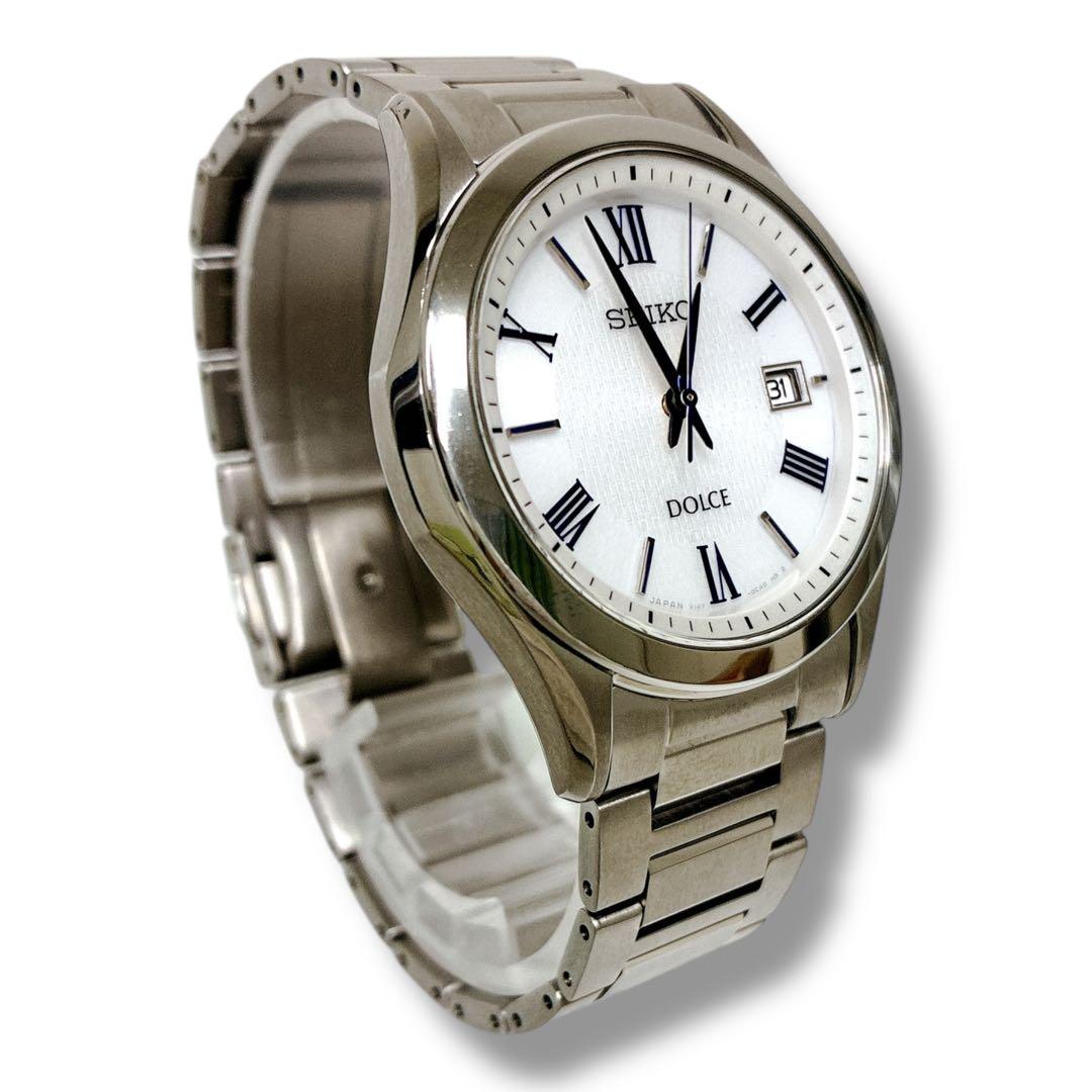 専用✨未使用級 SEIKO DOLCE チタン ソーラー メンズ腕時計 箱付