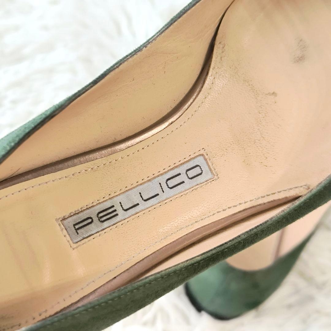 PELLICO ペリーコ アネッリ パンプス グリーン スエード フラット