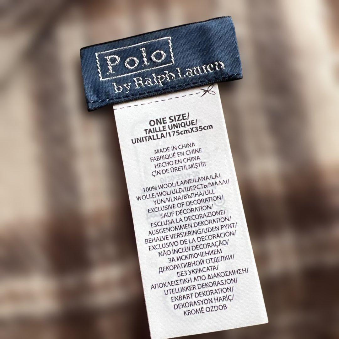 最終値下⭐︎ポロ ラルフ ローレン　Polo ベア チェック ウール マフラー