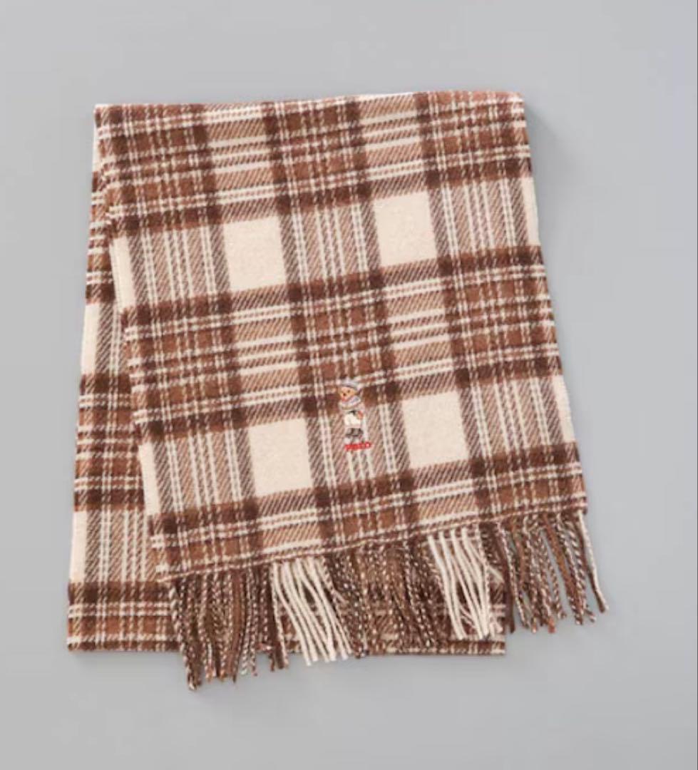 最終値下⭐︎ポロ ラルフ ローレン　Polo ベア チェック ウール マフラー