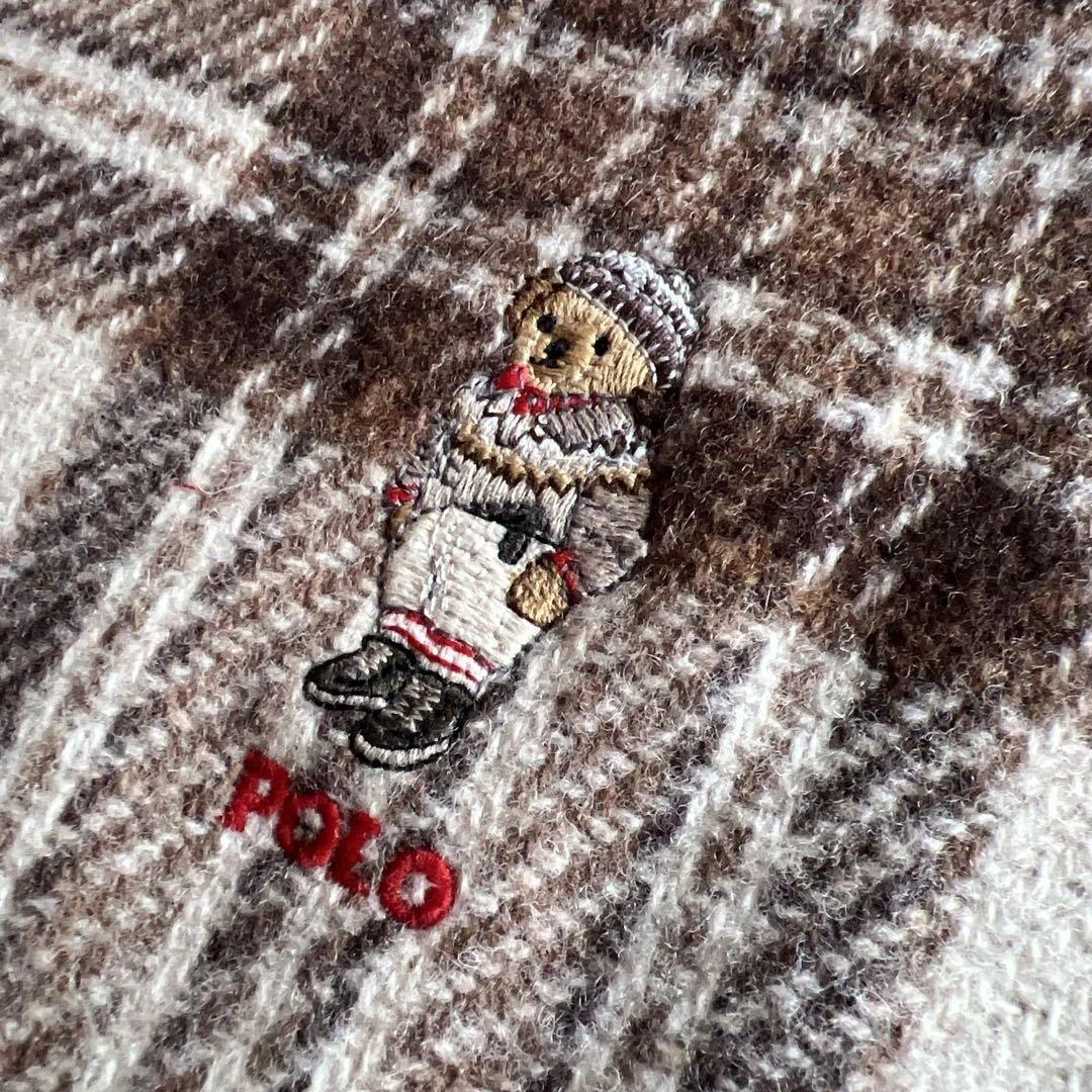 最終値下⭐︎ポロ ラルフ ローレン　Polo ベア チェック ウール マフラー