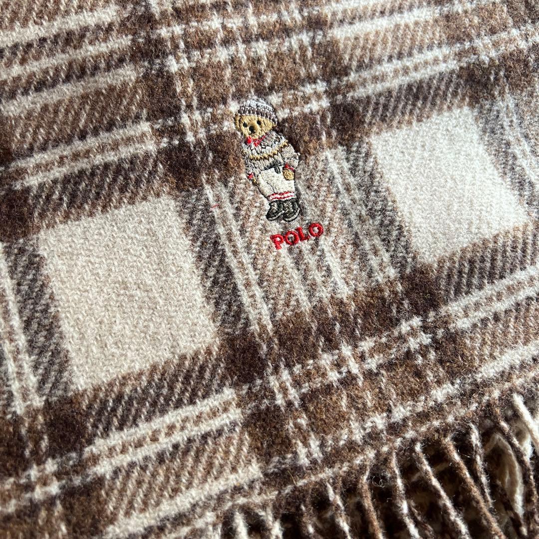 最終値下⭐︎ポロ ラルフ ローレン　Polo ベア チェック ウール マフラー