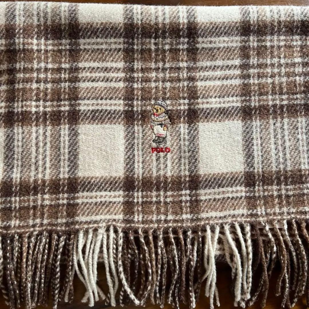 最終値下⭐︎ポロ ラルフ ローレン　Polo ベア チェック ウール マフラー
