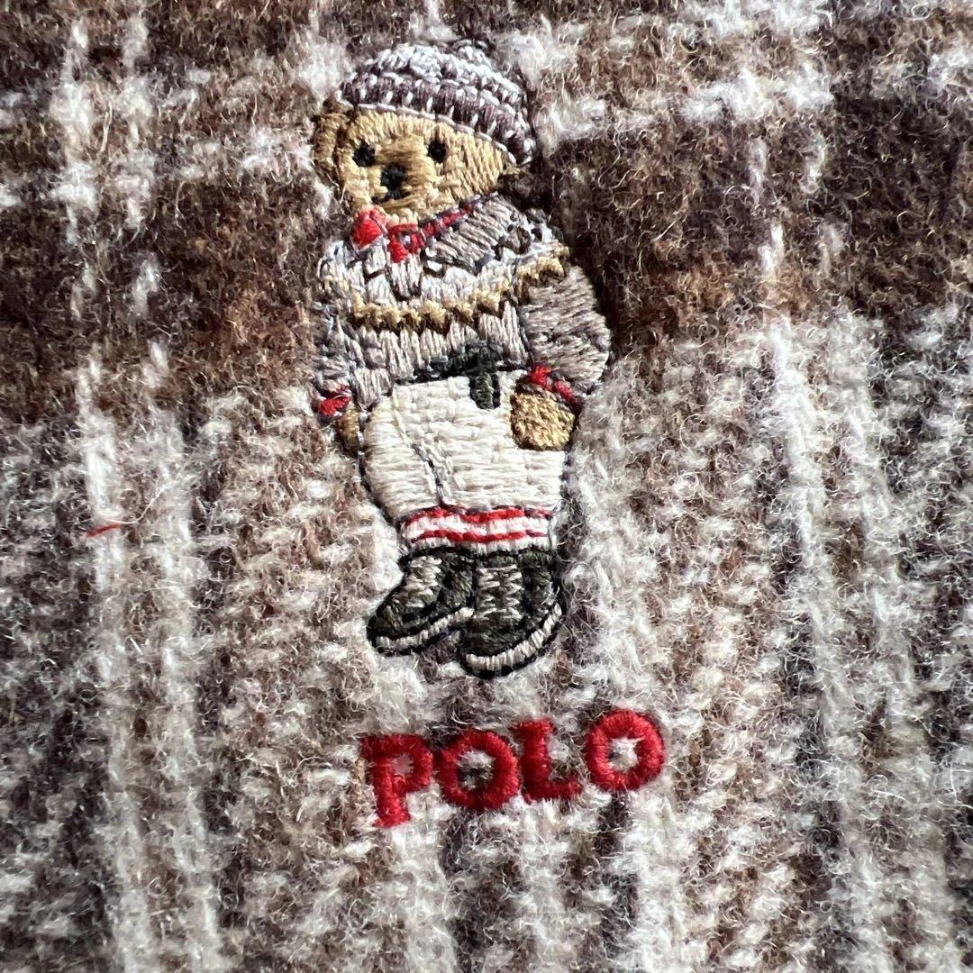 最終値下⭐︎ポロ ラルフ ローレン　Polo ベア チェック ウール マフラー