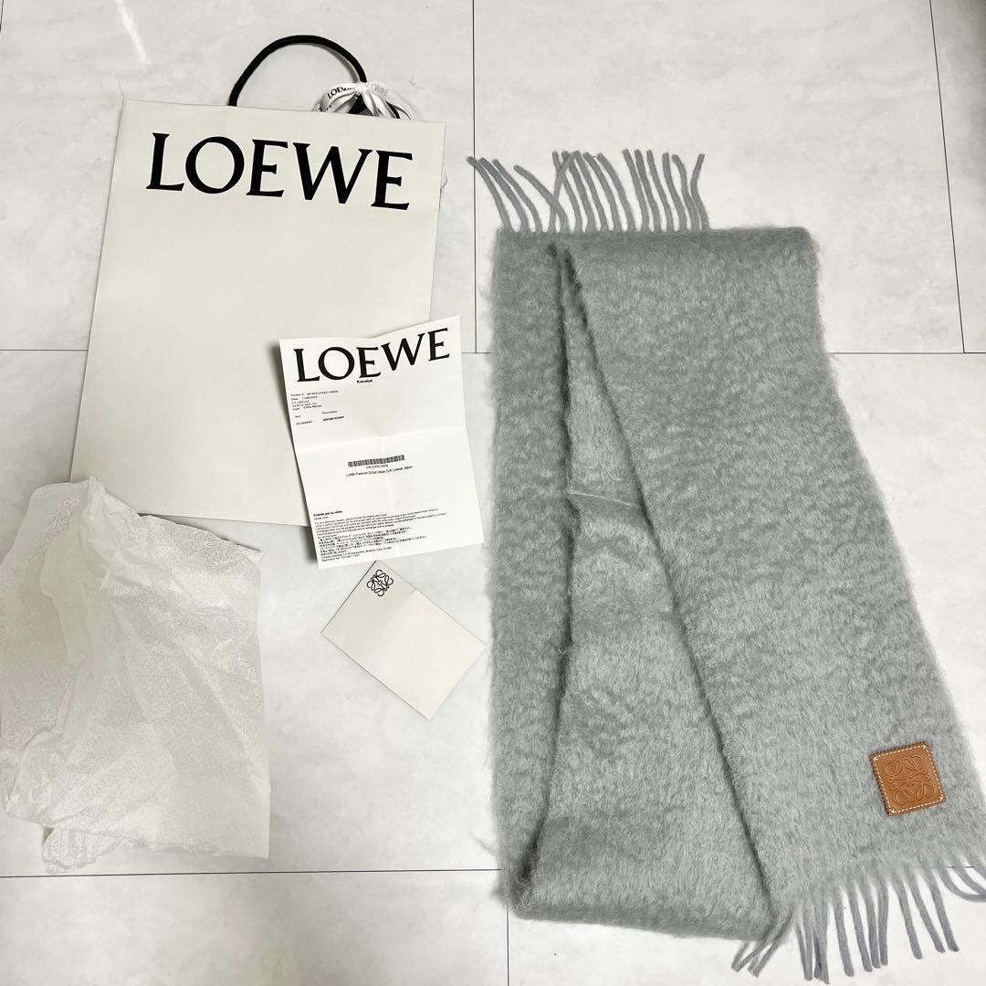 LOEWE マフラー グレー