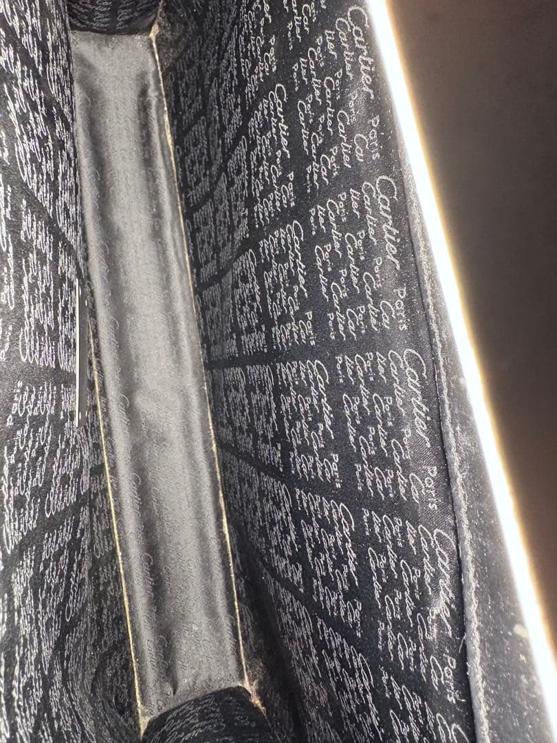 Cartier ブラック レザー ブリーフケース　ビジネスバッグ