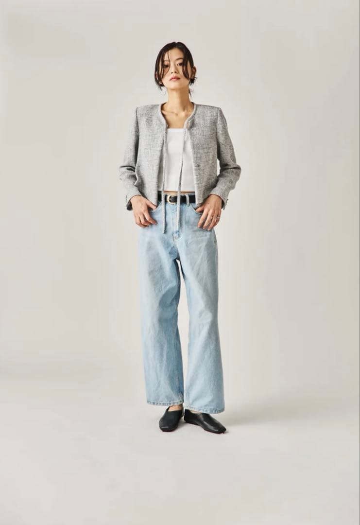 新品未使用⭐︎CONNSE ソフトツイードジャケット（GRAY）