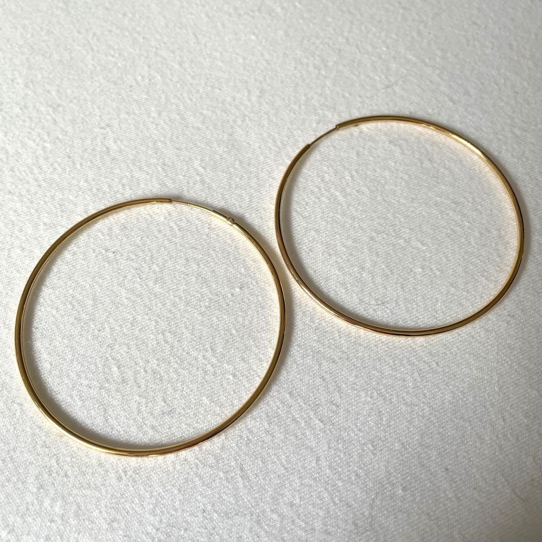 スタージュエリー k18フープピアス特大サイズ