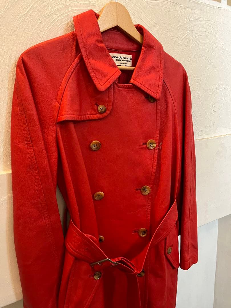 Comme des Garçons　コムデギャルソン　フェイクレザー　トレンチ
