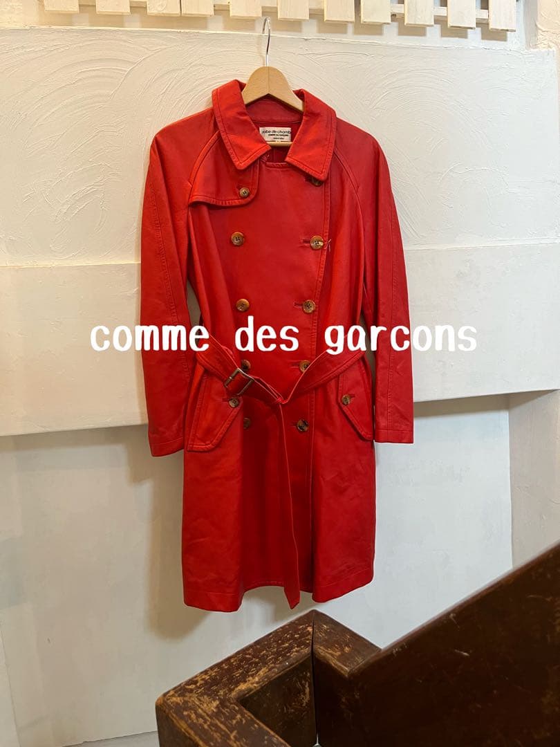 Comme des Garçons　コムデギャルソン　フェイクレザー　トレンチ