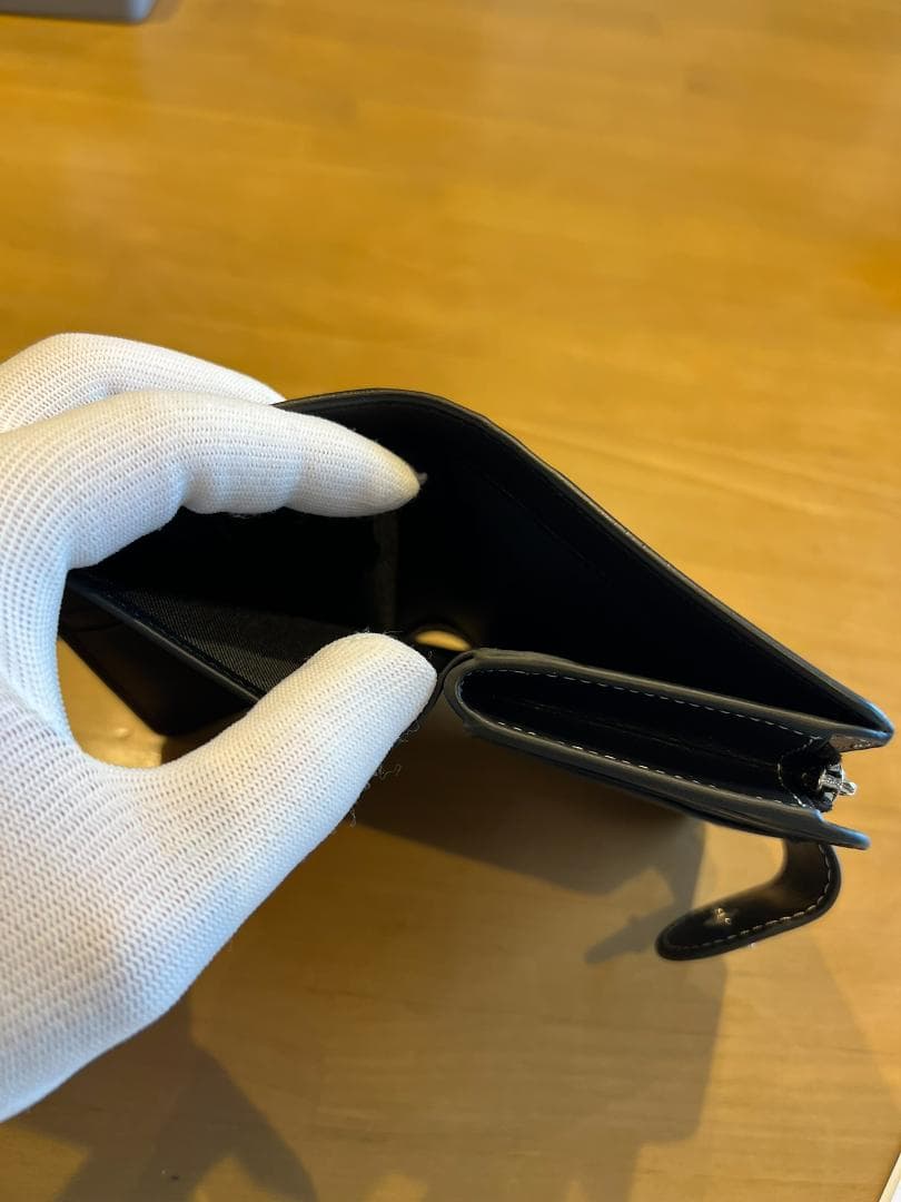 【美品】COACH コーチ 二つ折り財布 ホワイト×ブラック